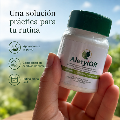 AleryiOff® | Antialérgico respiratorio y corporal.