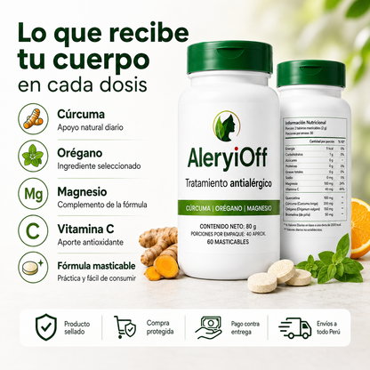 AleryiOff® | Antialérgico respiratorio y corporal.