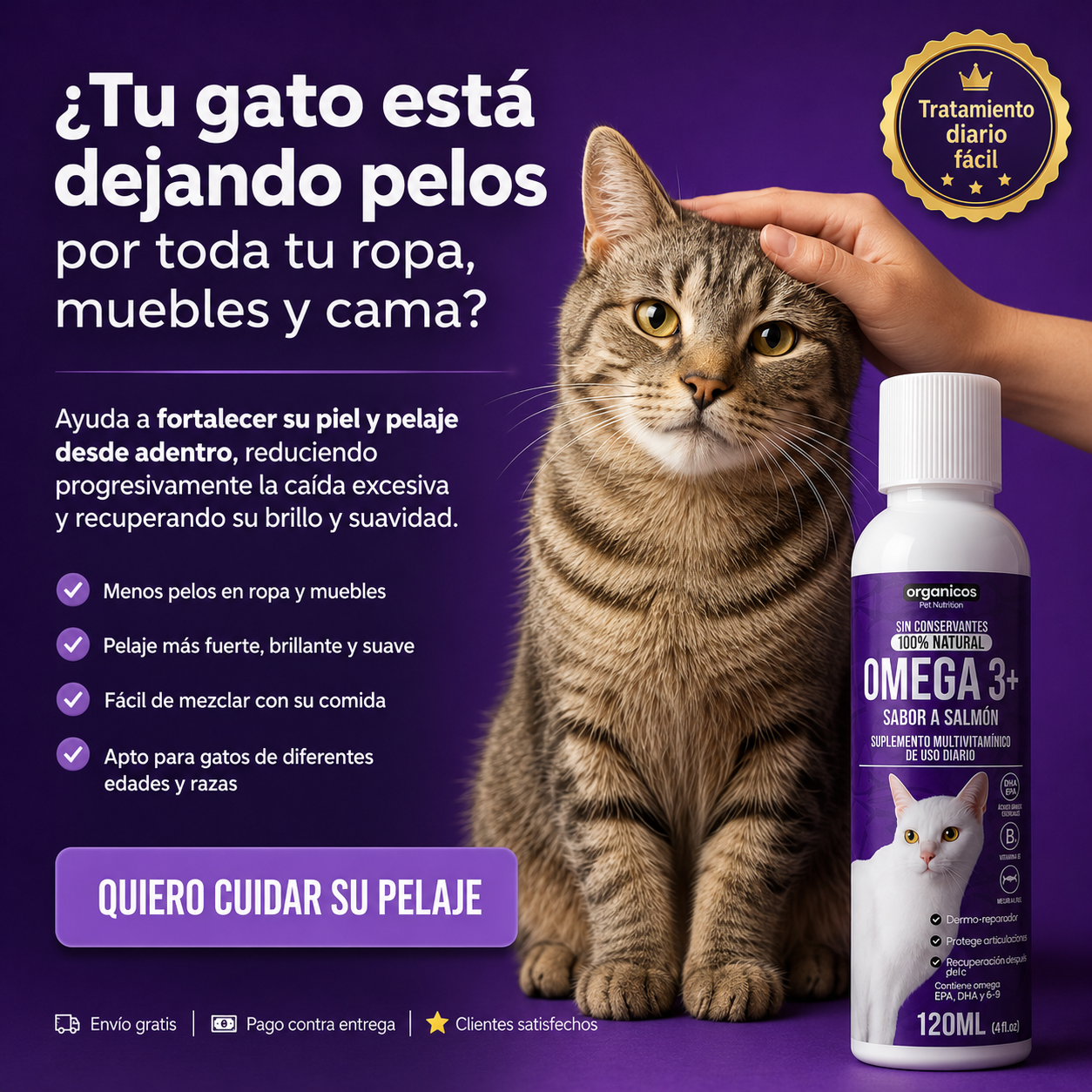 🐱CAT OMEGA 3+® - Adiós al pelo de Gato🐈